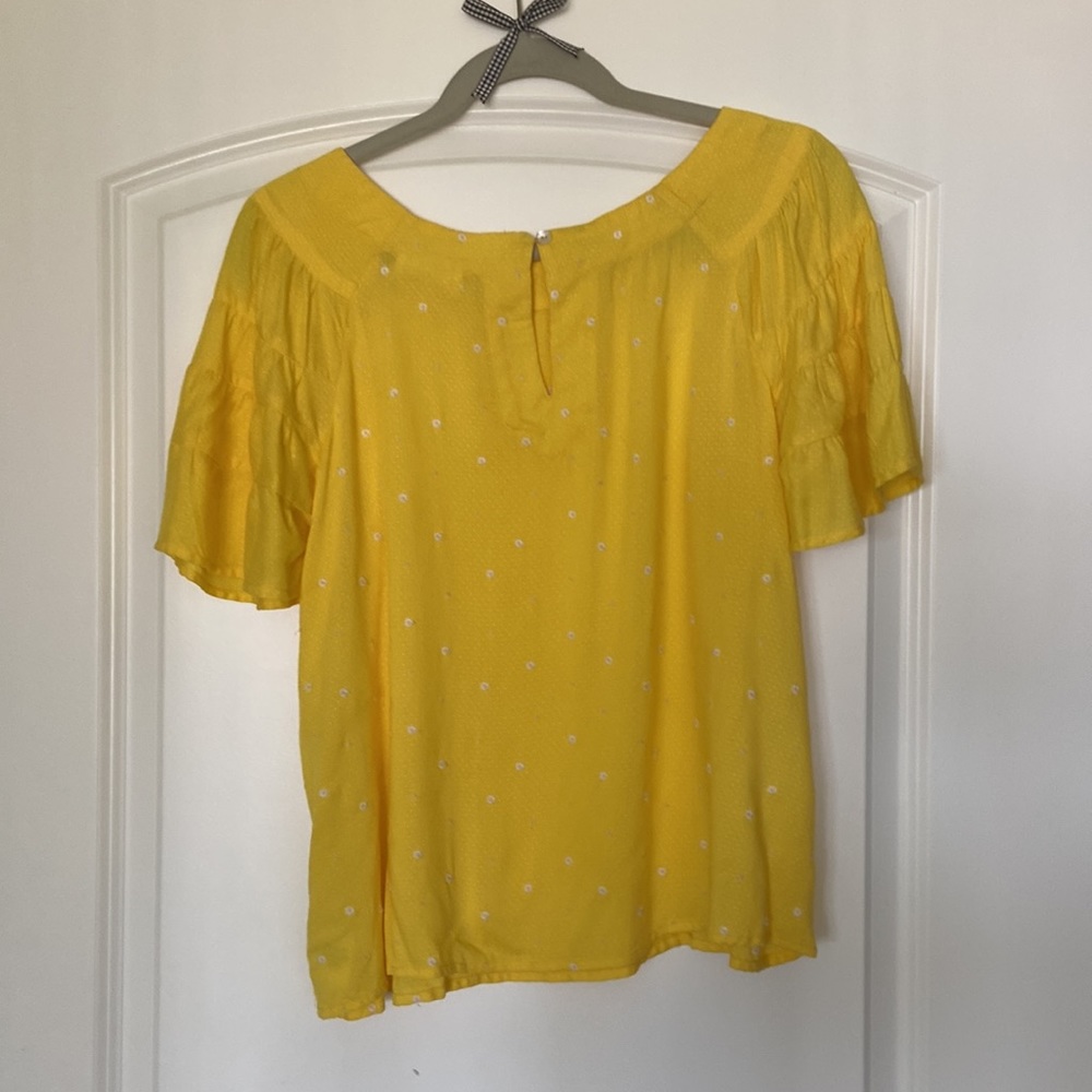 Anthro Maeve top, sz 6, yellow, NWT, viscose - Picture 3 of 10